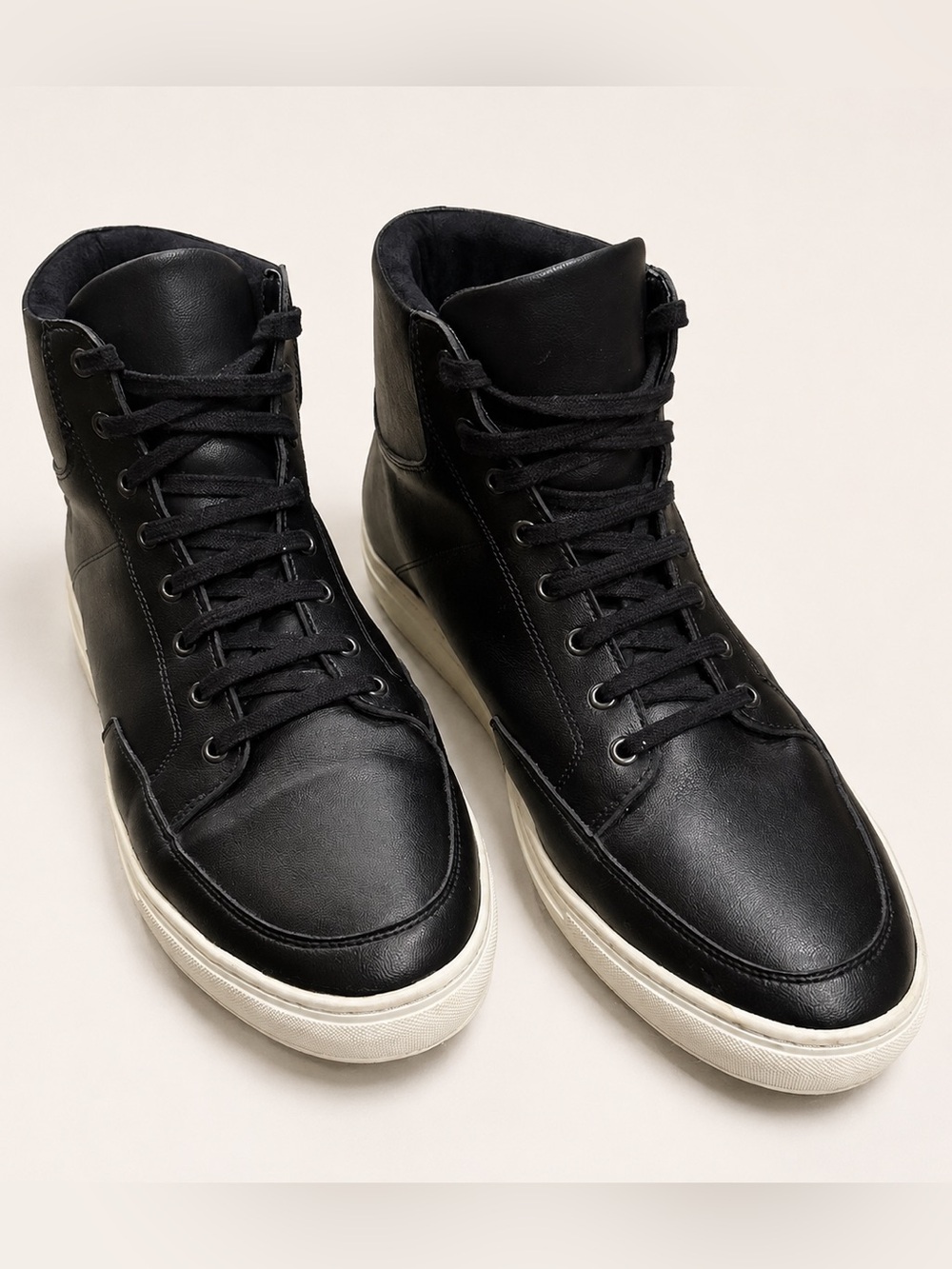 Will’s Vegan Shoes Chicago High-Tops Black Vegan Leather Men’s